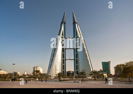 Bahrein United Arab Emirates UAE World Trade centre Manama architecture block of flats high-rise building building construction Stock Photo