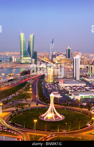 Bahrein United Arab Emirates UAE street traffic spinning top pearl traveling place of interest landmark Stock Photo