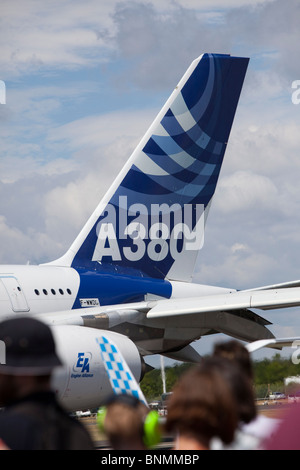 A380 Rear Airbus A380 Airbus tail rudder Stock Photo - Alamy