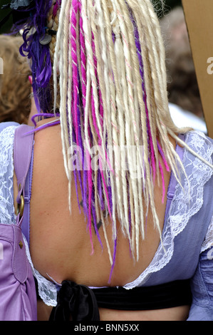 Woman with hair extensions Stock Photo
