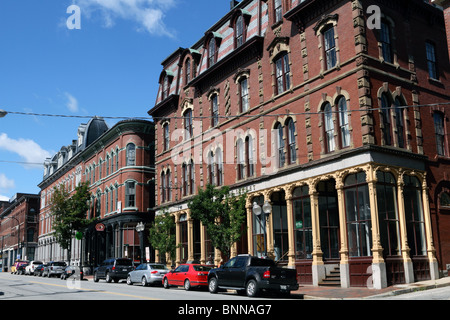 Examples of 19th Century architecture on Middle Street, Portland, Maine, USA Stock Photo