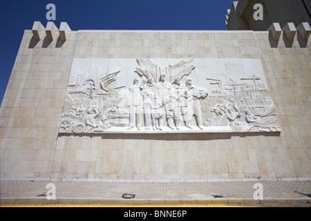 Damascus Syria Panorama military museum wall tableau  commemorating the Yom Kippur or October war and the six days war Stock Photo