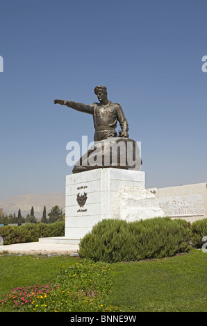 Damascus Syria Panorama military museum Assad statue  commemorating the Yom Kippur or October war and the six days war Stock Photo