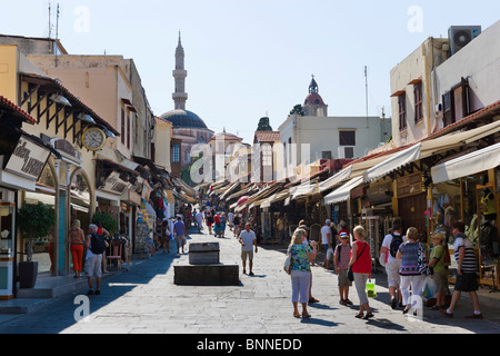 Shops on Odos Socratous (Socrates Street) in the Old Town, Rhodes Town ...