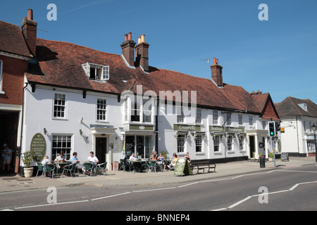 View of Cromwell's Seafood Restaurant on the High Street in Odiham, Hampshire, UK. Stock Photo