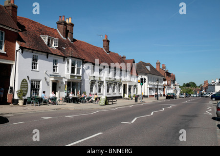View of Cromwell's Seafood Restaurant on the High Street in Odiham, Hampshire, UK. Stock Photo
