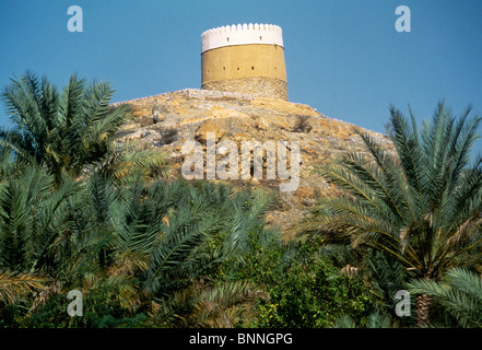 Dubai UAE Hatta Water Tower Oasis Stock Photo