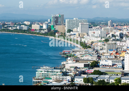 Aerial view of Pattaya City, Chonburi, Thailand. Stock Photo