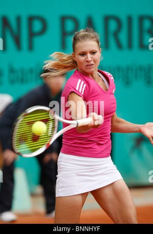 Maria Kirilenko of Russia in action at the  French Open 2010 ,Roland Garros, Paris,France Stock Photo