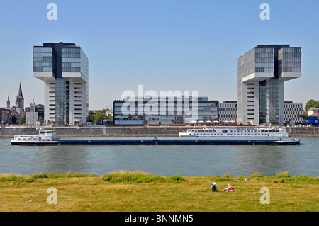Architecture holiday ship architecture building inland ship journey boats messenger judge Teherani GRT office building block Stock Photo