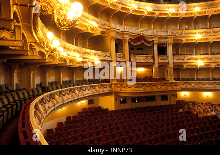 Interior of Semper Opera Dresden Saxony Germany Stock Photo