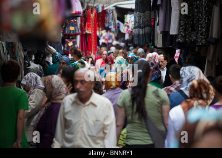 Crowded bazaar in Trabzon, Turkey Stock Photo