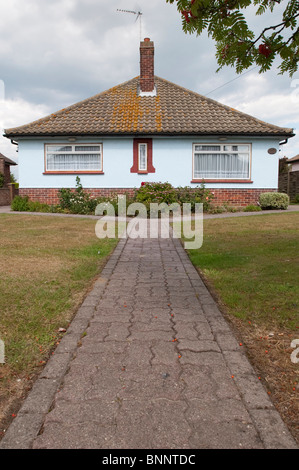 An art deco style bungalow at number 12 Audley Way, part of the architecturally unique Frinton Park Estate at Frinton-on-Sea Stock Photo