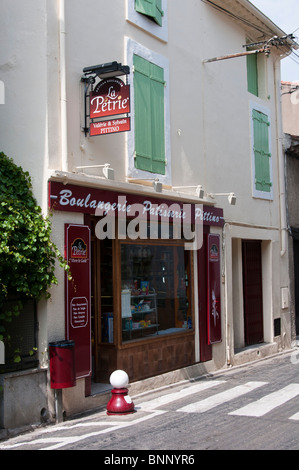 Bakers in small French town of St Genies de Fontedit Stock Photo