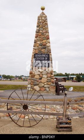 Geographical Center of North America in Rugby North Dakota Stock Photo