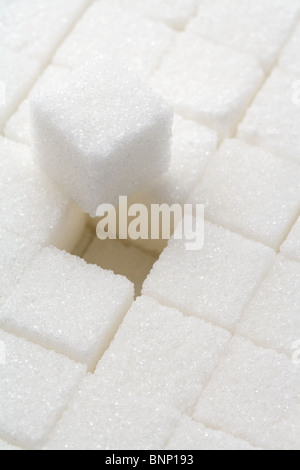 Sugar Cube close up shot Stock Photo