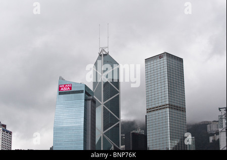 AIA Central Tower close to the Bank of China in Central Hong Kong Stock Photo