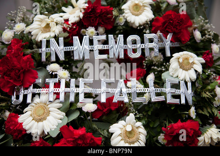 Memorial to the July 7th 7/7 London Bombings on the fifth anniversary of the terrorist attacks. Stock Photo