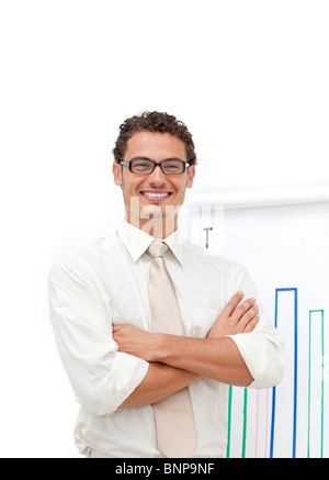Attractive latin businessman with folded arms Stock Photo