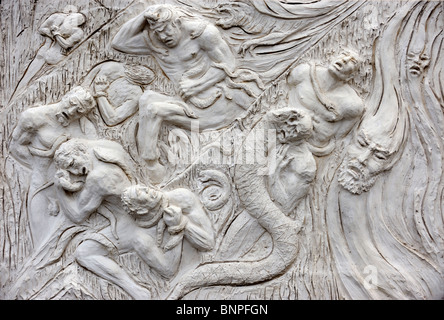 Benedetto Robazza's 'Inferno' on public display in Rome, Canto 25 26 and 27 Stock Photo