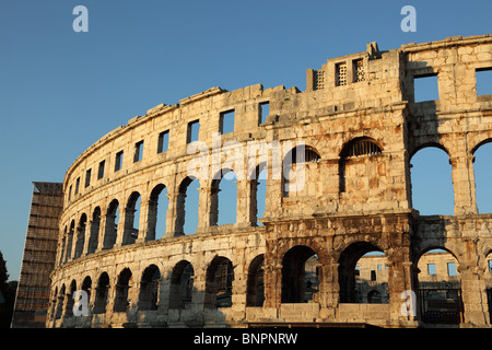 Ancient Roman Amphitheater in Pula, Croatia Stock Photo