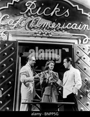 PAUL HENREID, INGRID BERGMAN, HUMPHREY BOGART, CASABLANCA, 1942 Stock Photo