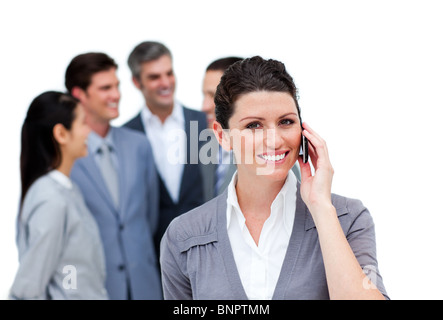 Diverse business team working together Stock Photo