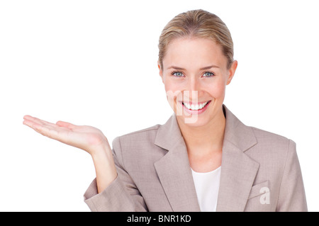 Young businesswoman making notes on her agenda Stock Photo