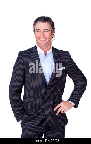 Handsome businessman looking at the camera Stock Photo