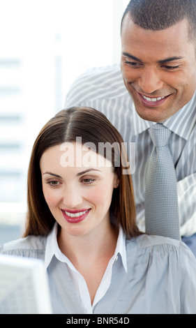 Two colleagues working together Stock Photo