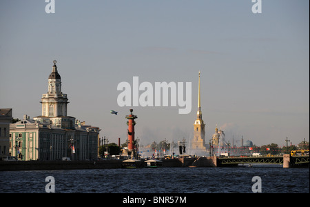 Golden Tower of Peter and Paul Cathedral, Saint Petersburg, Russia Stock Photo