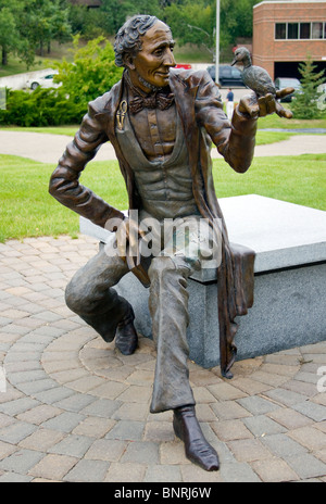 Hans Christian Andersen Statue in Minot North Dakota Stock Photo