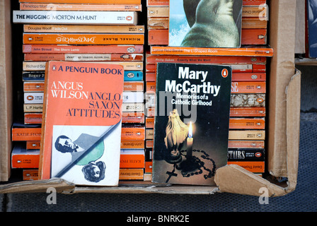 Penguin paperbacks at a secondhand bookshop in Edinburgh. Stock Photo