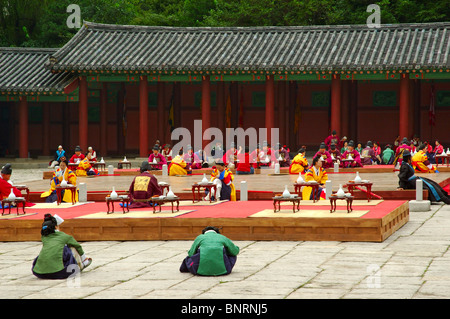 Ceremony at Gyeonghuigung Palace in Seoul, South Korea Stock Photo