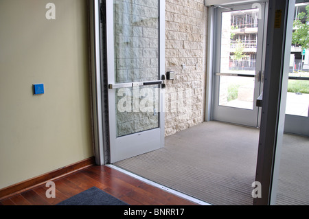 Disabled access to building - automatic doors Stock Photo