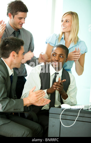 Group of multi-ethnic people working together Stock Photo