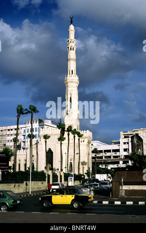 Al-Qaid-Ibrahim mosque off the Corniche in Egyptian Alexandria. Stock Photo