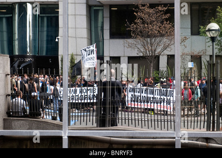 As a consequence of Ian Tomlinson's death protestors today gathered outside the Office of the Director of Public Prosecutions Stock Photo