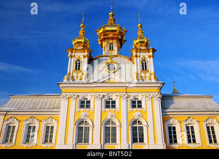 The front side East Chapel, Peterhof Palace, St Petersburg, Russia Stock Photo