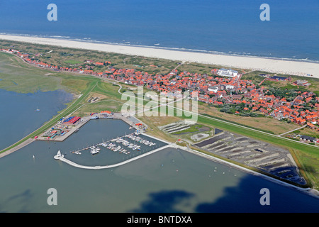 aerial photo of Juist island, East Friesland, Lower Saxony, Germany Stock Photo