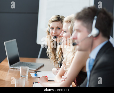 United business team having a meeting Stock Photo