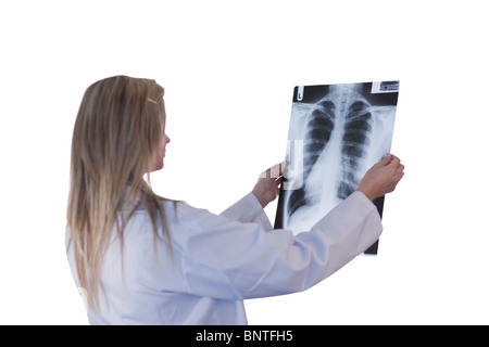 Doctor looking at an xray Stock Photo