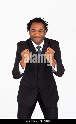 Young excited businessman Stock Photo - Alamy