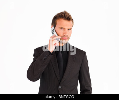 Young businessman using a cell phone Stock Photo