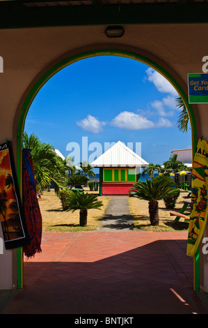 Souvenirs at Grand Anse Craft & Spice Market, Grenada. Stock Photo