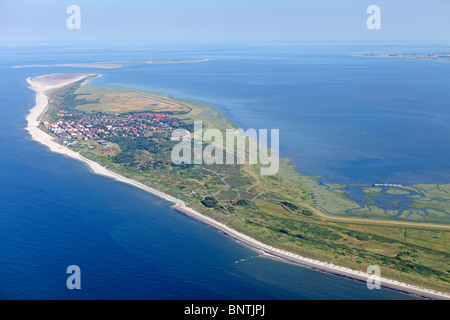 aerial photo of Wangerooge island, East Friesland, Lower Saxony, Germany Stock Photo