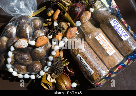 Souvenirs at Grand Anse Craft & Spice Market, Grenada. Stock Photo