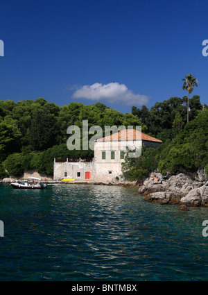Donje Celo harbour, Kolocep, South Dalmatia Croatia one of the Elaphite islands near Dubrovnik Europe Stock Photo