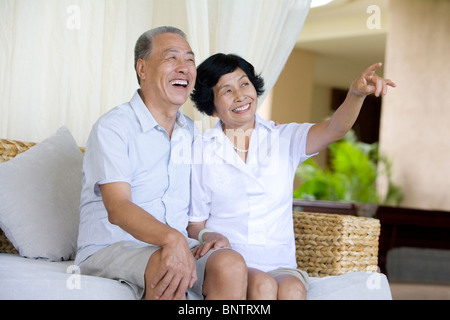 Portrait of a senior couple on vacation Stock Photo