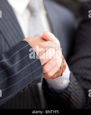 Handshake between two businessmen Stock Photo
